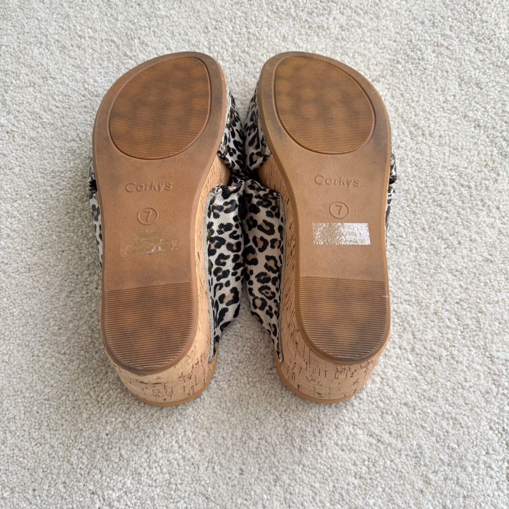 Corkys Leopard Print Wedges - Picture 5 of 5
